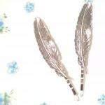 Silver Feather Hair Pins - Bobby Pin - Woodland..