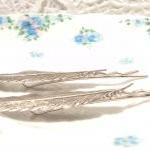 Silver Feather Hair Pins - Bobby Pin - Woodland..